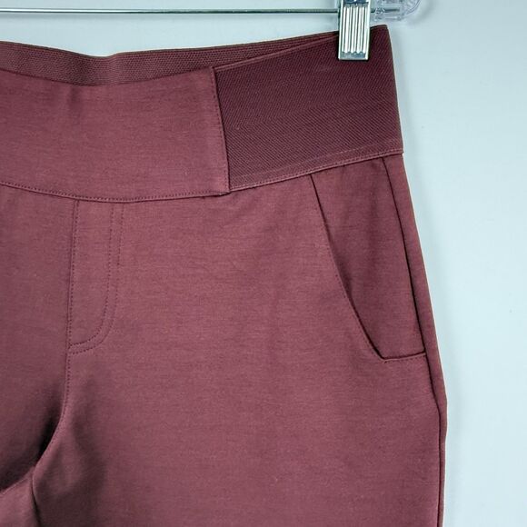 DG2 Diane Gilman Women's Pants MP Maroon Straight Leg Pockets - Picture 6 of 16